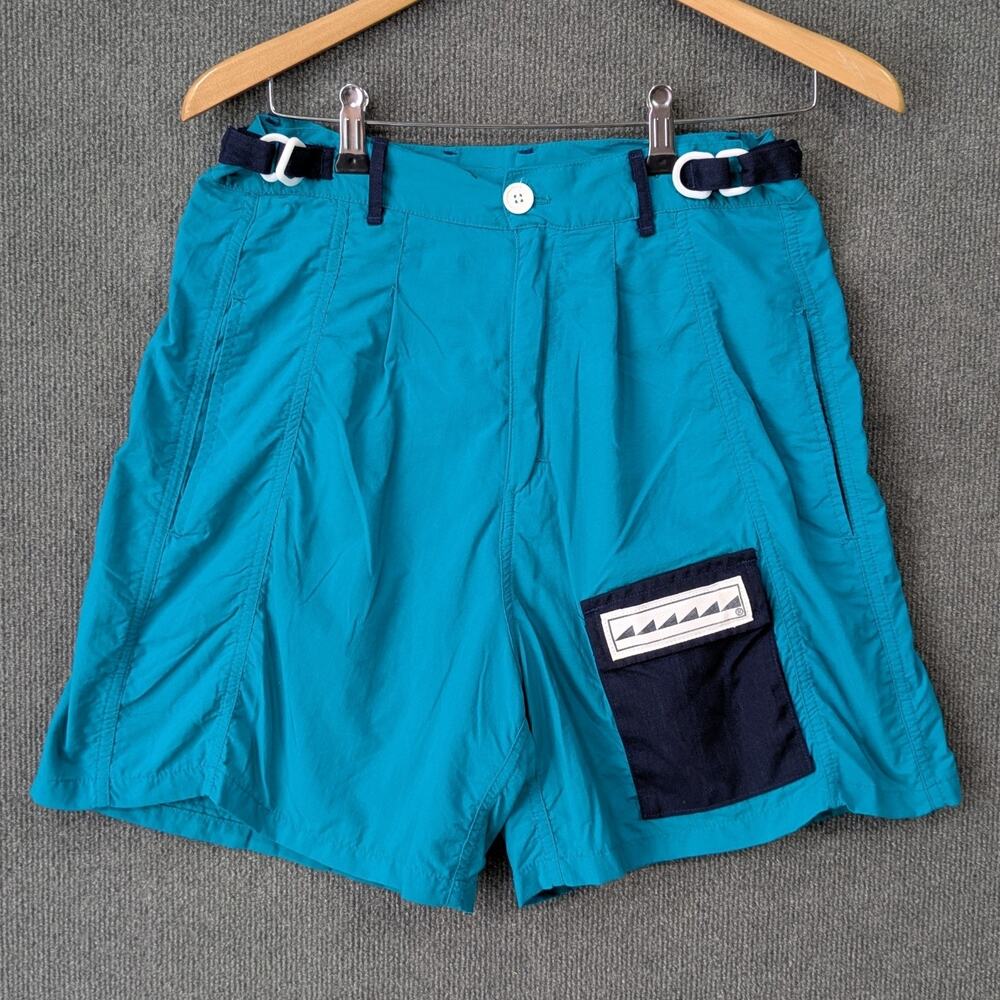 Vtg Breakers Shorts Womens 12 Nylon Sailing Angles Surfing Cargo Pockets